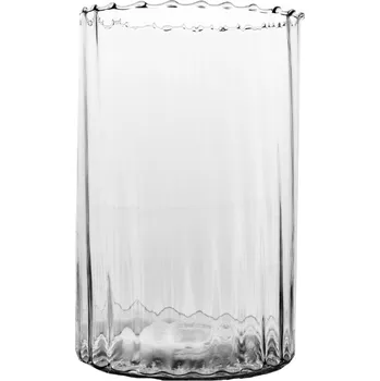 Váza Váza sklo válec vzor čirá 18x18x28 cm