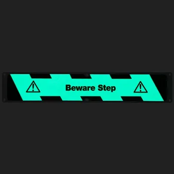 Dopravní značení Antirutschplatte, Aluminium m2, nachl. SG, Beware Step, 635 x 114 mm