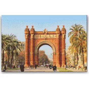 Diamantové malování Diamantové malování - Vítězný oblouk, Barcelona Velikost: 40x60cm, Rámování: Pouze srolované plátno, Diamanty: Kulaté