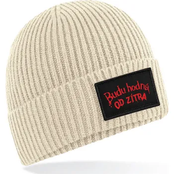 Pánské tričko Čepice s potiskem - Budu hodná, od zítra!, Barva látky bílá, Střih Dámsky