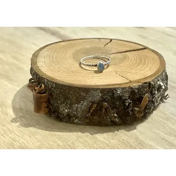 Prsten Stříbrný prsten Labradorit - MarulArt - Velikost prstenu 57