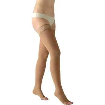 Dámské punčochy Stehenní punčochy Avicenum PHLEBO 360 II.KT—Velikost 2+, barva natura, s krajkou, délka normal, bez špice