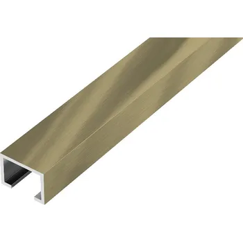 ukončovací lišta DURAL DL1 listela úzká rovná, hliník elox titan kartáč, 20 mm, 2,5 m