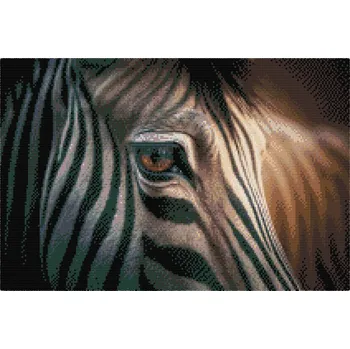 Diamantové malování Diamantové malování - Zebra zblízka Velikost: 40x60cm, Rámování: Pouze srolované plátno, Diamanty: Kulaté