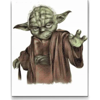 Diamantové malování Diamantové malování - Yoda Velikost: 30x40cm, Rámování: Pouze srolované plátno, Diamanty: Čtvercové