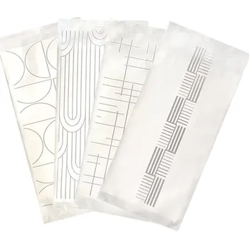 Jednorázové nádobí Kapsa na příbor 24x9,5cm + ubrousek 2vr, bílá - mix neutrální potisk - 1000 ks