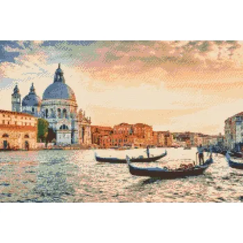 Diamantové malování Diamantové malování - Bazilika svatého Marka, Benátky 2 Velikost: 40x60cm, Rámování: Pouze srolované plátno, Diamanty: Čtvercové
