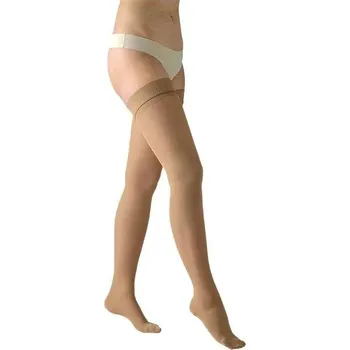 Dámské punčochy Stehenní punčochy Avicenum PHLEBO 360 FINE II.KT—Velikost 4, barva natura, s lemem, délka dlouhá, se špicí