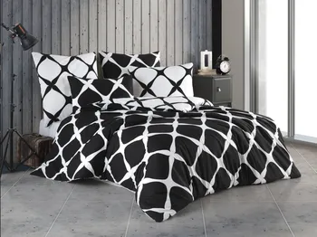 Ložní povlečení Brotex Noir 200 x 200, 2x 70 x 90 cm zipový uzávěr