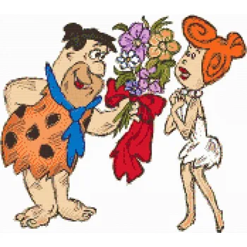 Diamantové malování Diamantové malování - Flinstonovi Velikost: 50x50cm, Rámování: Pouze srolované plátno, Diamanty: Čtvercové