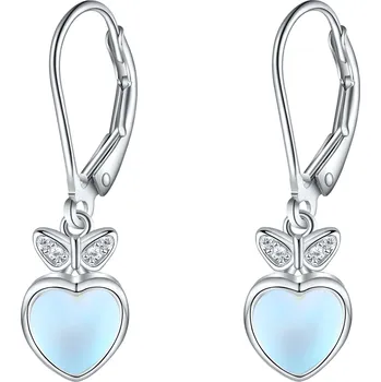 Náušnice Olivie Stříbrné náušnice MĚSÍČNÍ SRDCE 8154 Ag 925; ≤2,1 g.