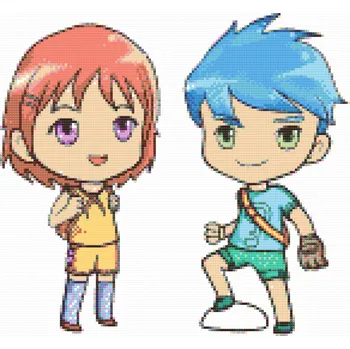 Diamantové malování Diamantové malování - Přátelé navždy Velikost: 40x50cm, Rámování: Pouze srolované plátno, Diamanty: Čtvercové