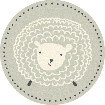 Koberec Kulatý vlněný koberec Agnella Isfahan M Sheep Popiel šedý Rozměr: průměr 100 cm