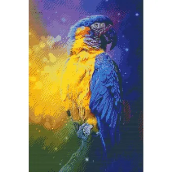 Diamantové malování Diamantové malování - Papoušek Velikost: 40x60cm, Rámování: Pouze srolované plátno, Diamanty: Čtvercové