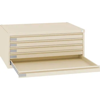 Kartotéka Zásuvková skříň na výkresy, zesílená, 5 zásuvek, formát A1, barva béžová RAL1015