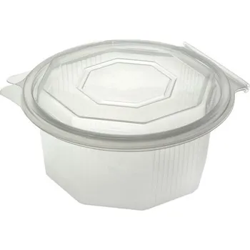 Jednorázové nádobí Miska PP s víčkem 500ml osmiboká - 400 ks