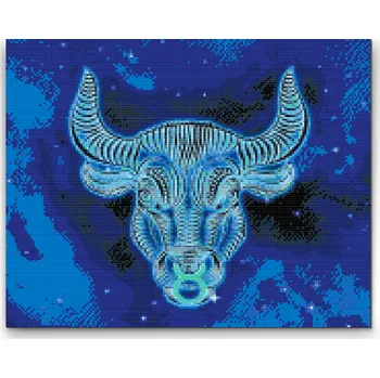Diamantové malování Diamantové malování - Býk/Taurus Velikost: 30x40cm, Rámování: Pouze srolované plátno, Diamanty: Kulaté