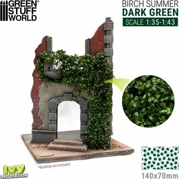 Plastikový model Ivy Foliage – listová foliáž bříza tmavě zelená (velká)