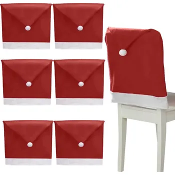 Vánoční dekorace Verk vánoční návlek na židli Santa Claus červené 6 ks