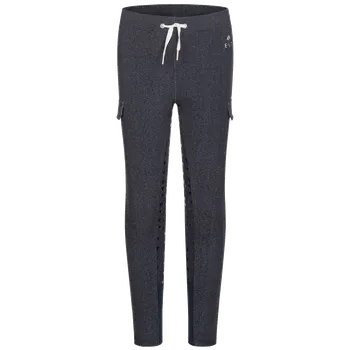 Jezdecké kalhoty Waldhausen Dětské jezdecké legíny Lucky Gwen, tmavě šedé Barva: Šedá, Velikost: 140