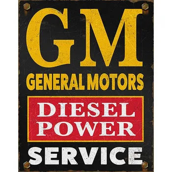 Plechová cedule Plechová cedule General Motors GM diesel 32 cm x 40 cm
