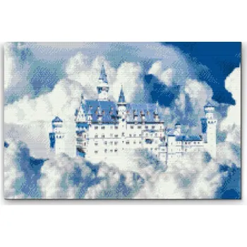 Diamantové malování Diamantové malování - Zámek Neuschwanstein 2 Velikost: 40x60cm, Rámování: Pouze srolované plátno, Diamanty: Kulaté