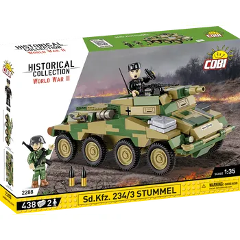 Stavebnice COBI Německé pancéřové vozidlo Sd.Kfz. 234/3 Stummel COBI 2288 - World War II 1:35