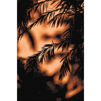 Diamantové malování Diamantové malování - Silueta západu slunce Velikost: 40x60cm, Rámování: Pouze srolované plátno, Diamanty: Kulaté