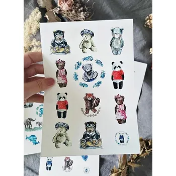 Balící papír Autorské samolepky zvířátek 4 - Art&Deco by TDS 0002036