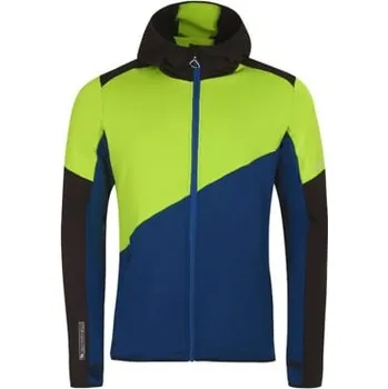 Pánská mikina TERRITORY HOODY pánská funkční sportovní mikina černá/limetka/petrol XXL