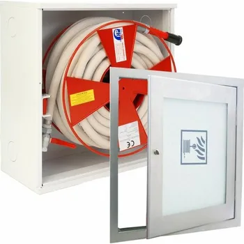 Hydrant Pavliš a Hartman, Hydrantový systém s hadicí D19 -20bm - nerez. prosklená dvířka - proudnice ekv. 6 - BÍLÁ, svv 115/B