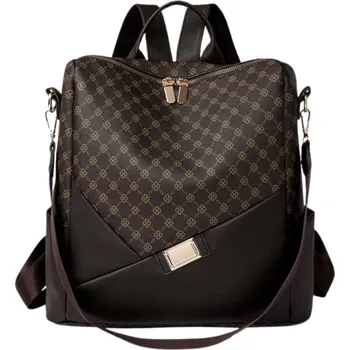 Městský batoh Dámský kožený batoh 2v1 Barva: Hnědá