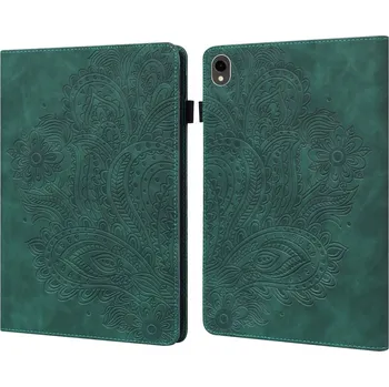 Pouzdro na tablet Flowers zavírací pouzdro na Samsung Galaxy Tab S9 FE/Tab S10 FE - zelené