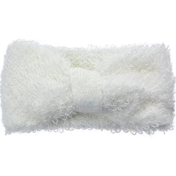 Čelenka Bílá zimní dámská čelenka - 10*22 cm