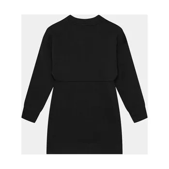 Dámské oblečení Calvin Klein Jeans Úpletové šaty Metallic Monogram IG0IG02315 Černá Regular Fit 14Y