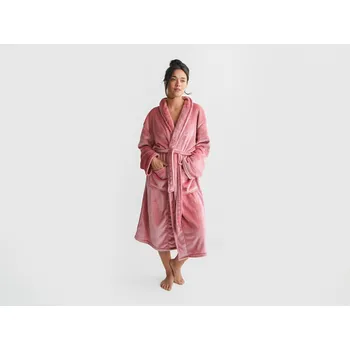 Dámský župan XPOSE Mikroplyšový župan starorůžový