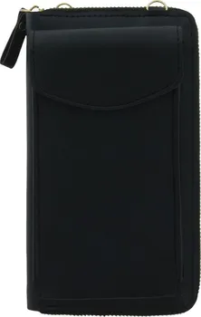 Pouzdro na mobilní telefon Phone Bag Wallet s řemínkem 15 x 8 x 1,5 cm černé
