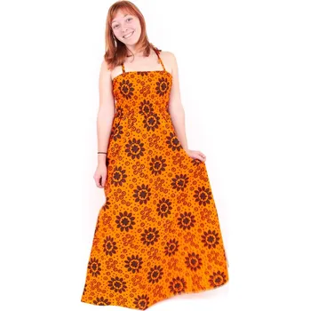Dámské šaty Šaty dlouhé Devi M Oranžová