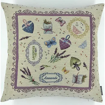 Dekorativní polštářek BYTEMA Gobelínový povlak na polštář Levandulový sen povlak 45/45