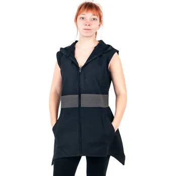 Dámská tunika Tunika Zoe s kapucí L černo šedá