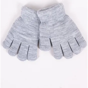 Rukavice Rukavice prstové YO R0104 EXTRA TEPLÉ šedé velikost rukavic: 18 cm