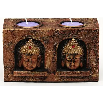 Svícen Svícen resin Buddha měděný
