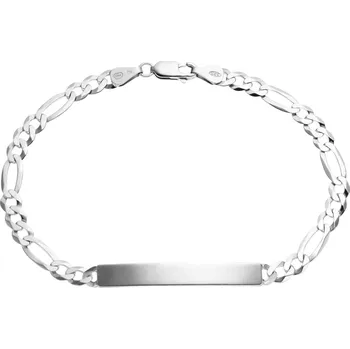 Náramek Bealio Stříbrný náramek s DESTIČKOU - FIGARO 3+1 140 Délka náramku: 21 cm 03-05612-1773