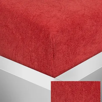 Prostěradlo Numberoplus Froté prostěradlo - Červená Velikost: 160 x 200 cm