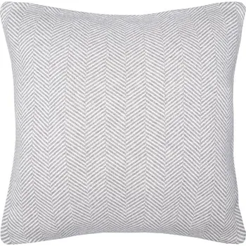 Polštář SCANquilt pletený povlak DESIGN rybí kost světle šedá 45 x 45 cm