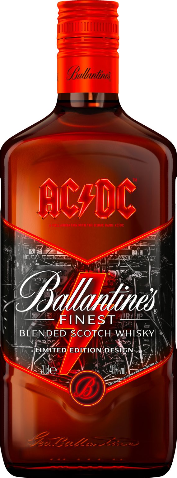 foto Whisky Ballantines Finest AC/DC Limited Edition Design 40 % 0,7 l