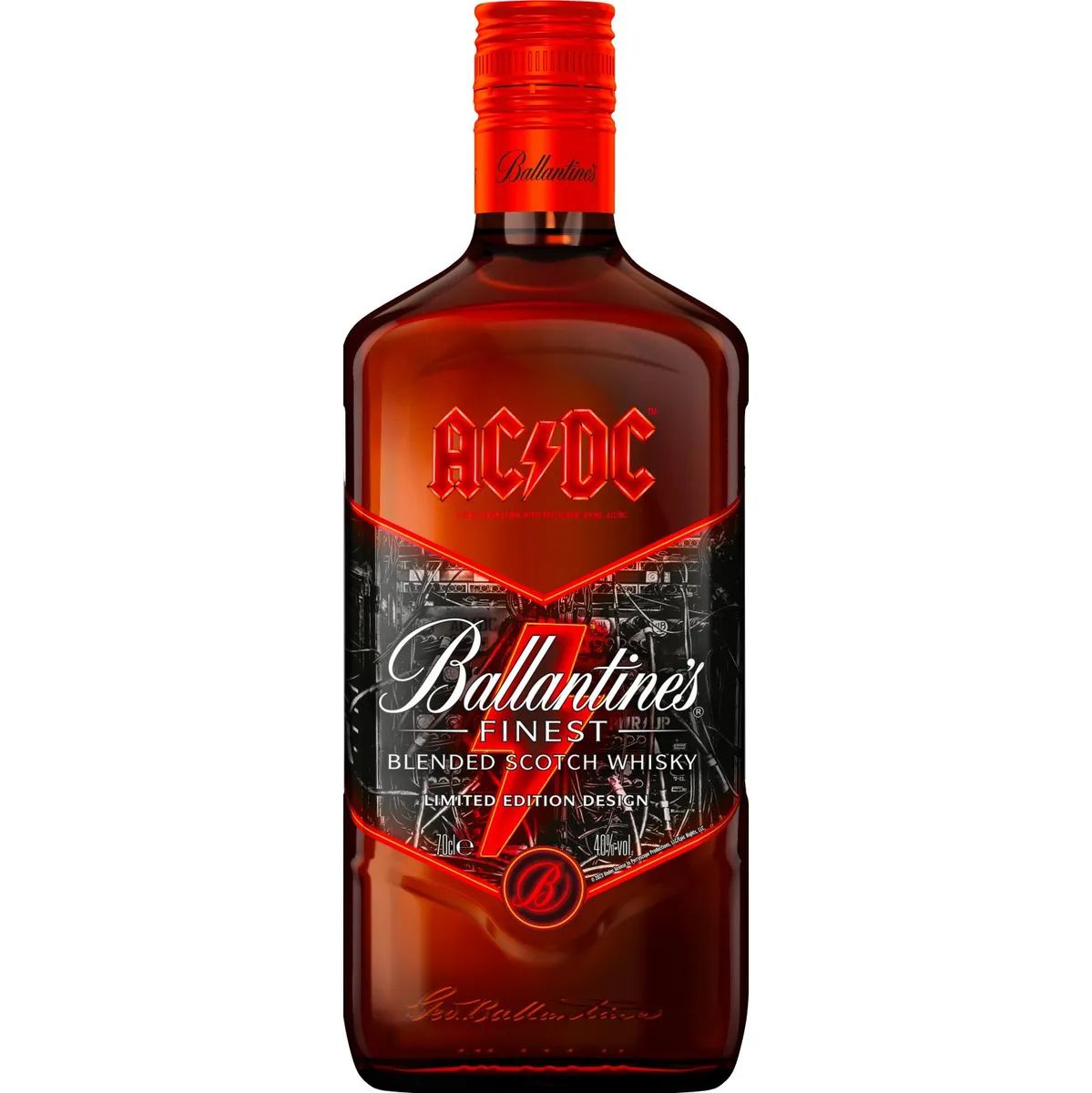 Foto Whisky Ballantines Finest AC/DC Limited Edition Design 40 % 0,7 l ...