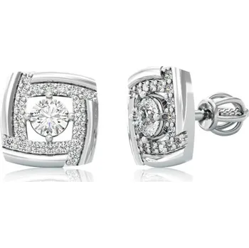 Šperk Couple, Stylové pecky Kostka Eleganza, bílé zlato se zirkony, 585-66-3-0432.1B00.0.00.001.05