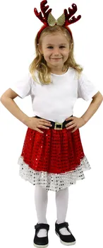Karnevalový kostým Rappa Dětský kostým Vánoční sob tutu sukně s čelenkou 3-7 let