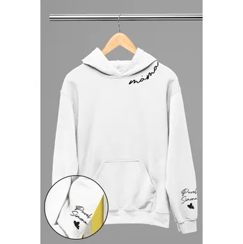 Dámská mikina Dámská mikina pro mámu se jmény dětí Barva: Bíla, Velikost: XL